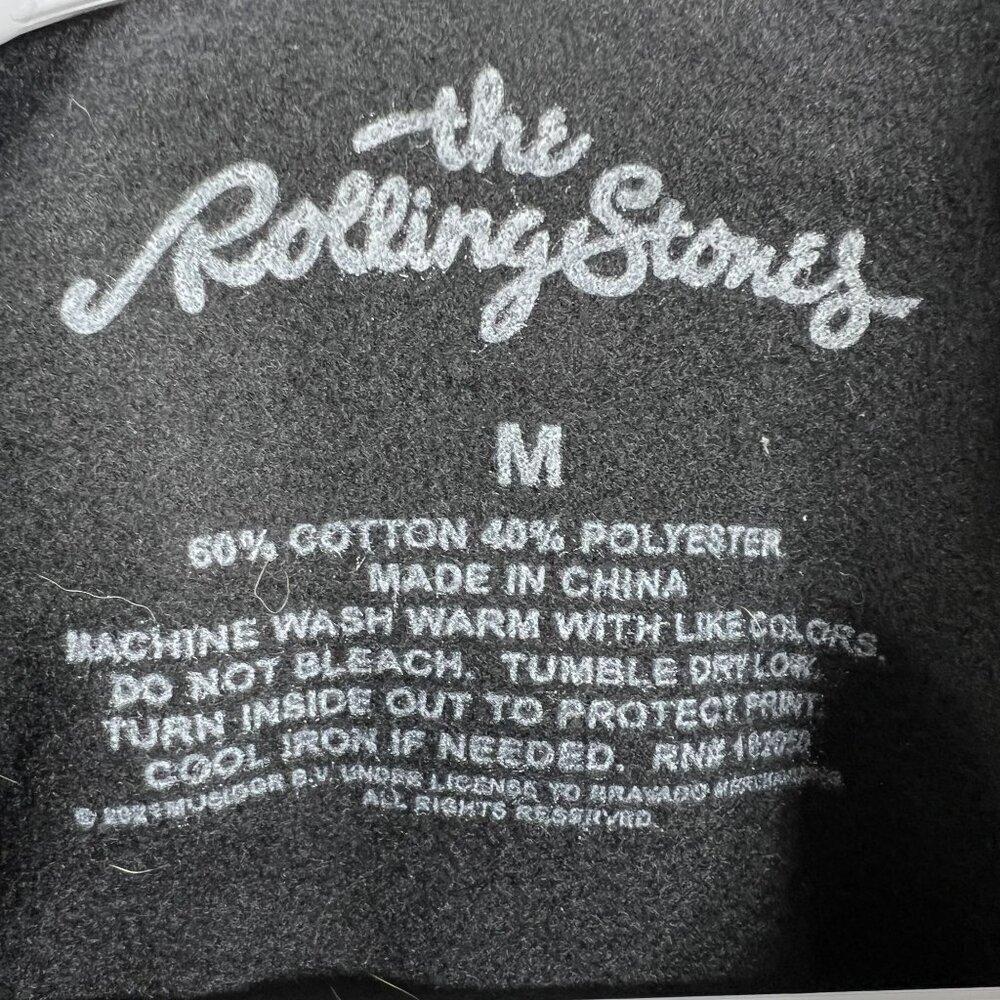 The Rolling Stones NWT Black Hoodie M American Flag Tongue Graphic Street Wear - Picture 4 of 11